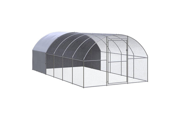 Outdoor Chicken Coop 3x6x2 m Galvanised Steel vidaXL