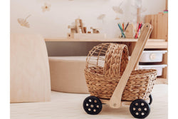 Water Hyacinth Doll Pram walker and play set