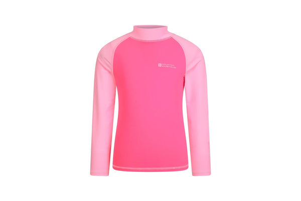 Mountain Warehouse Childrens/Kids Long-Sleeved Rash Top (Bubblegum Pink) (2-3 Years)