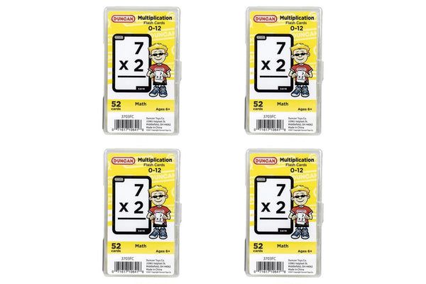 4x 52pc Duncan Math Flash Cards Multiplication Educational Learning Aid Kids 6y+