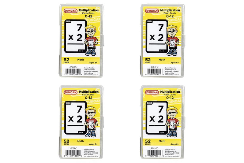 4x 52pc Duncan Math Flash Cards Multiplication Educational Learning Aid Kids 6y+