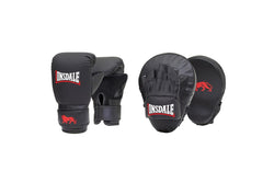 4pc Lonsdale Boxing Sparring Training Glove & Mitt Combo Large Extra Large Black