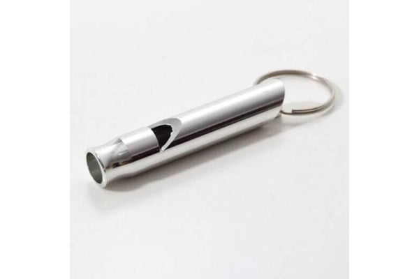 5Pcs Aluminum Alloy Whistle With Keyring For Outdoor Activities Silver Safety Whistles