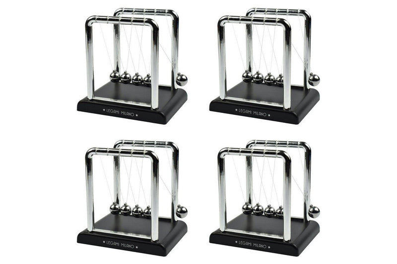 4x Legami ABS Steel Newtons Cradle Ball Pendulum Office Desk Stationery Display