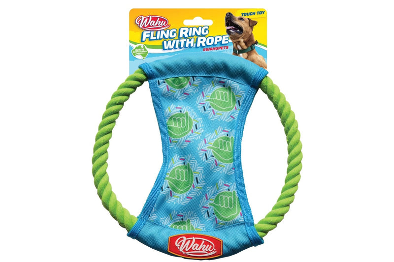 Wahu Pet - Tough Fling Ring with Rope