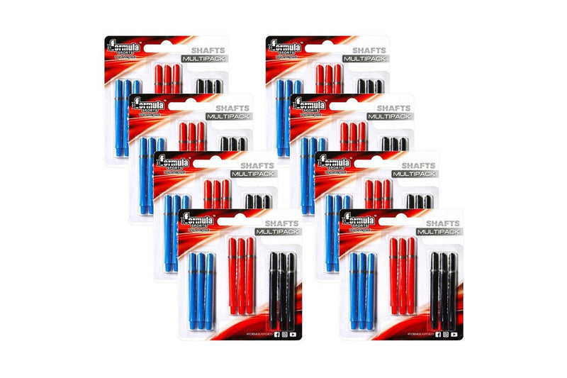 24pc Formula Sports Nylon Dart Ring Grip Shafts Accessory Medium 48mm Assorted