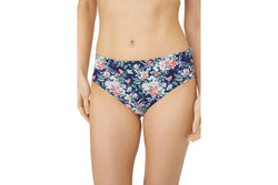 Debenhams Womens/Ladies Floral Fold Over Bikini Bottoms (Navy) (14 UK)