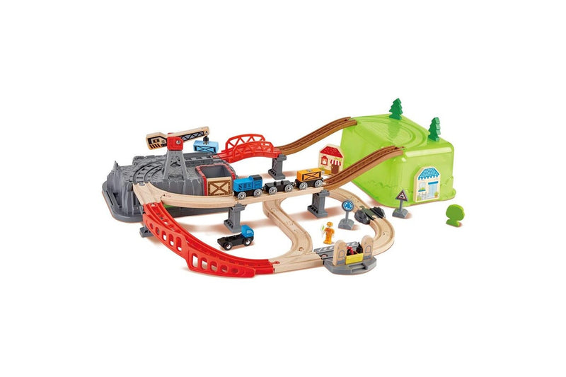 50pc Hape Wooden Railway Construction Kit Set Kids Childrens Building Toy 3y+