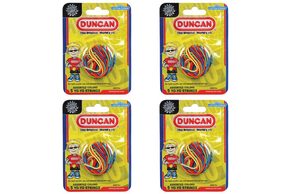 4x 5PK Duncan Yo Yo Cotton Replacement Multicolour Strings Toy Kids Children 6y+