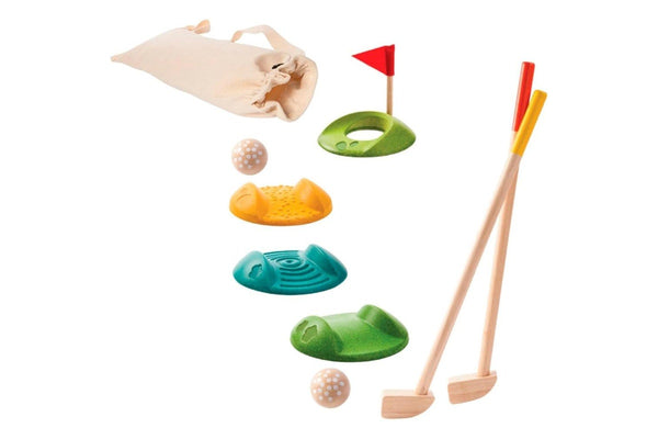 Plan Toys Mini Golf Full Set Kids Childrens Interactive Play Fun Toy Playset 3+