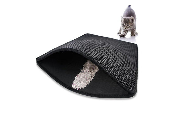 YES4PETS Double Layer Cat Litter Tray Trap Mat Catch Cat Litter House Box Pad Toilet Mat