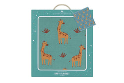 Living Textiles 85cm Whimsical Baby Blanket Infant Pram Comforter Giraffe Sage