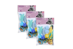 3x 13pc Paws& Claws Essential 12.5cm Multi-Pack Cat Interactive Play Animal Toy