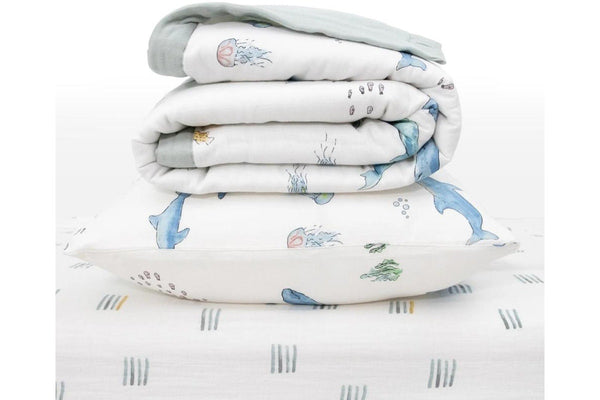 Little Unicorn: Toddler Bedding Set - Whales