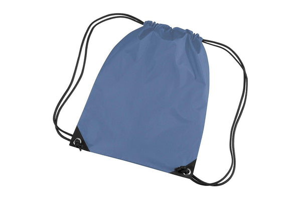 Bagbase Premium Gymsac Water Resistant Bag (11 Litres) (Pack Of 2) (Airforce Blue) (One Size)