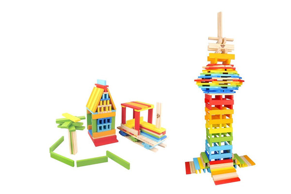 150pc Tooky Toy City Block Creative Kids Toddler's Wooden Building Kit 3y+