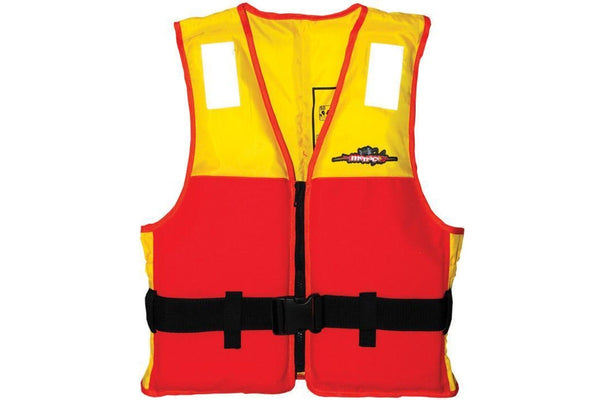 Menace Hercules Sports Life Jacket Adult | Size: Small (Yellow/Red)