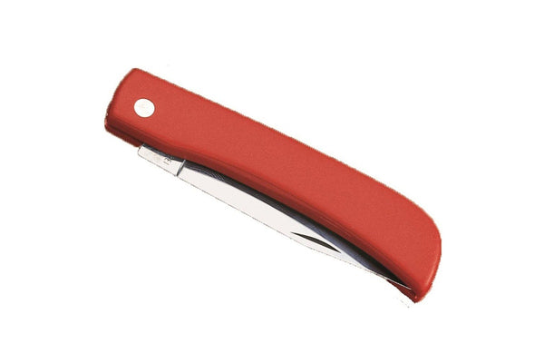 Whitby Knives Survival Camping SS Pocket Lock Knife - Plastic Handle Red