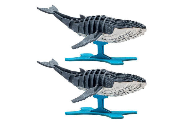 2x Insight Editions Incredibuilds Collection Humpback Whale 3D Wood Model Toy 9+