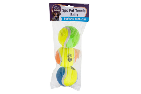 Costcom Pet Fetch Game Interactive Play Tennis Balls & 10CM Tumbler Treat Dispenser 3 Pcs