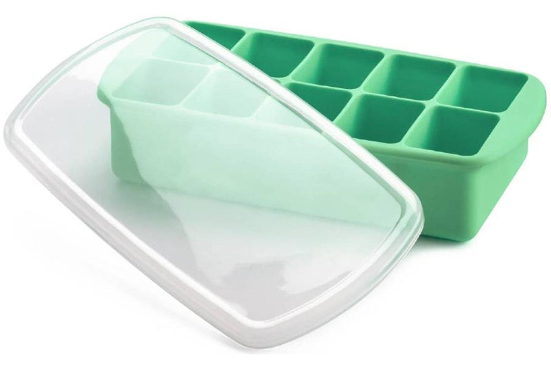 Melii: Silicone Baby Food Freezer Tray with Lid - Mint