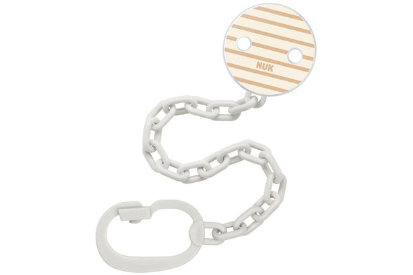 NUK: Shaped Soother Chain - Cream