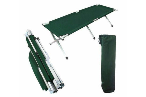 Costcom Folding Camping Bed Stretcher Light Weight Camp Portable w/ Carry Bag