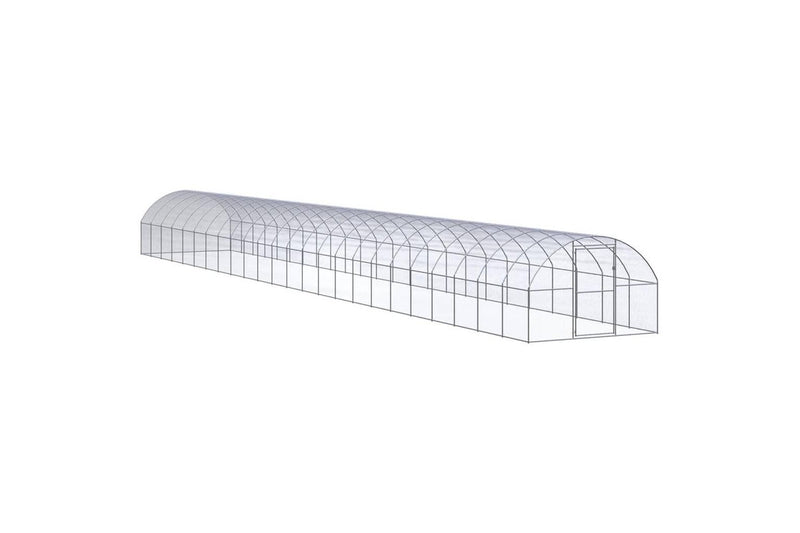 Outdoor Chicken Coop 3x24x2 m Galvanised Steel vidaXL