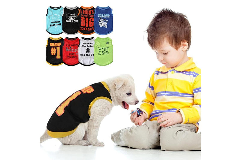 PETSWOL 8 Pieces Dog Shirts - Small