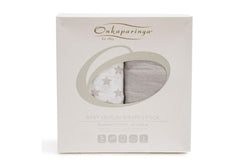 2PK Onkaparinga Baby Swaddle Muslin Sleeping Blanket Wrap Cotton Wraps Silver