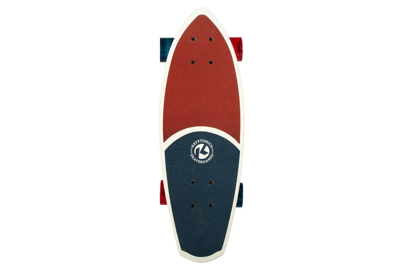 Kryptonics 23-inch Skateboard Mini Fat Cruiser Board - Liberty Blue