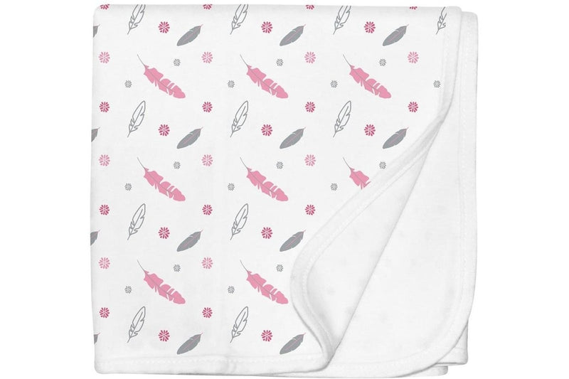 Silly Billyz: Jersey Swaddle Blanket - Feathers