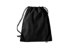 Westford Mill Cotton Gymsac Bag - 12 Litres (Pack of 2) (Black/Black) (One Size)