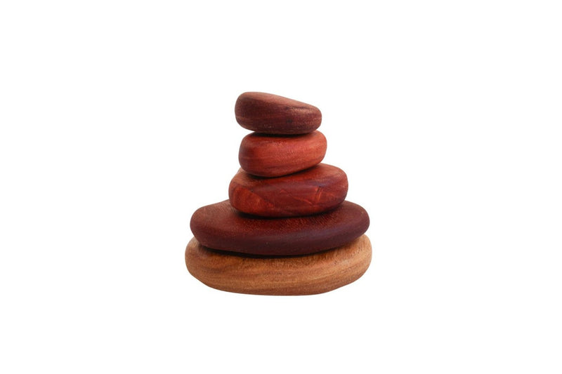 5pc In-wood Stacking Stones Kids Children Fun Play Focus & Balance Toys 3y+