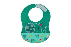 Marcus & Marcus Wide BPA Free Silicone Bib Food Catcher Baby Toddler 6m+ Green