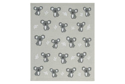 Living Textiles Australiana 85cm Cotton Baby Blanket Infant Comforter Koala Grey