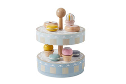 Nordic Kids Children's Wooden Interactive Imaginitive Play Toy Cake Stand Set 2+