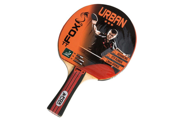 Fox TT Urban 3 Star Table Tennis Bat (Black/Red) (One Size)