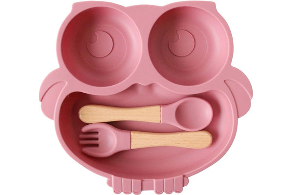 LaVida: Silicone Bowl Set - Pink Owl