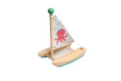 Kaper Kidz Wooden Catamaran Ship Outdoor Indoor Sailing Kids Play Toy 20cm 2+