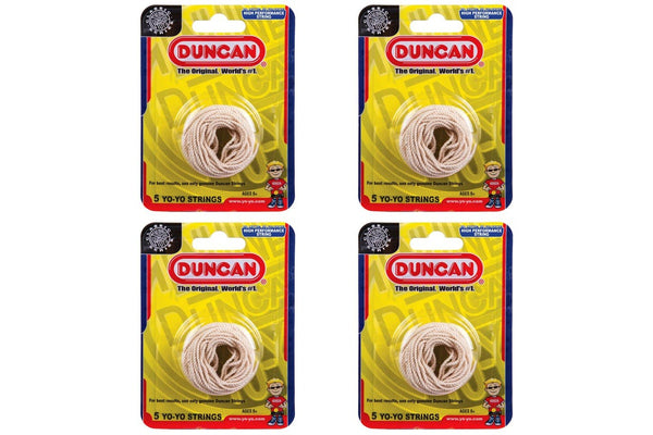 4x 5PK Duncan Yo Yo Cotton Replacement Spare Strings Toy Kids Children 6y+ White