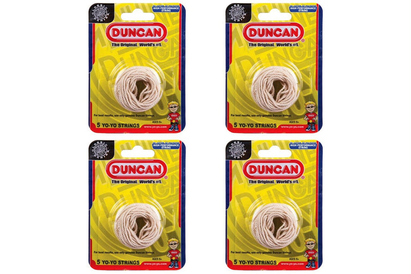 4x 5PK Duncan Yo Yo Cotton Replacement Spare Strings Toy Kids Children 6y+ White