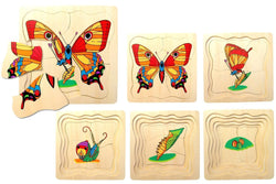 Fun Factory: Wooden Layered Butterfly Puzzle