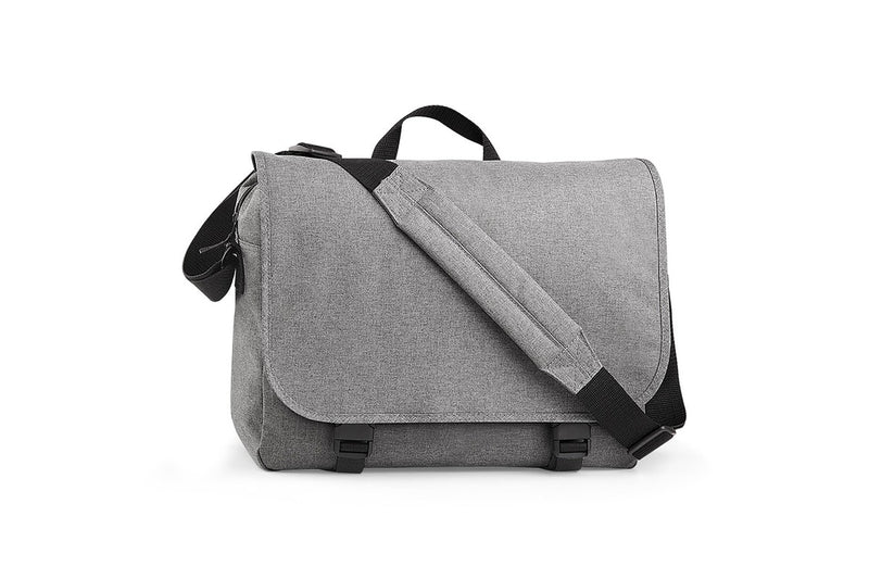 BagBase Two-tone Digital Messenger Bag (Up To 15.6inch Laptop Compartment) (Grey Marl) (One Size)