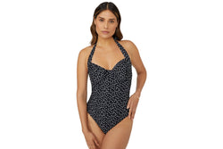 Gorgeous Womens/Ladies Spotted Underwired One Piece Swimsuit (Monochrome) (32E)