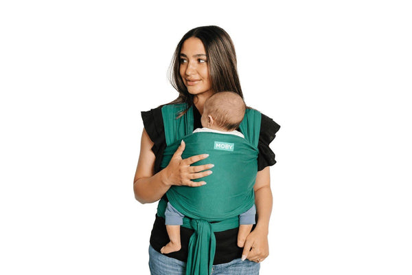 Moby Evolution Wrap Baby Newborn Viscose Adjustable Body Carrier Emerald