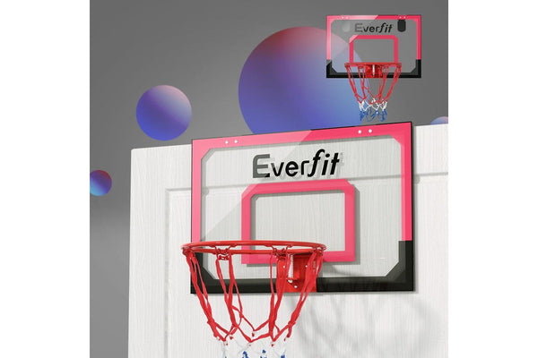 Everfit 23" Mini Basketball Hoop Backboard Door Wall Mounted Sports Kids Red