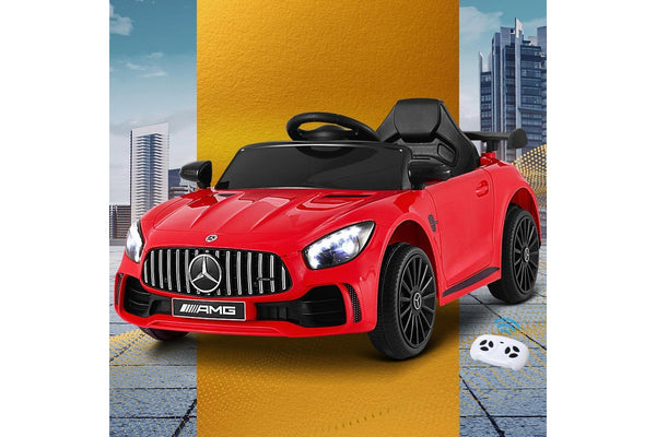 Kids Electric Ride On Car Mercedes-Benz AMG GTR Licensed Toy Cars Remote Red