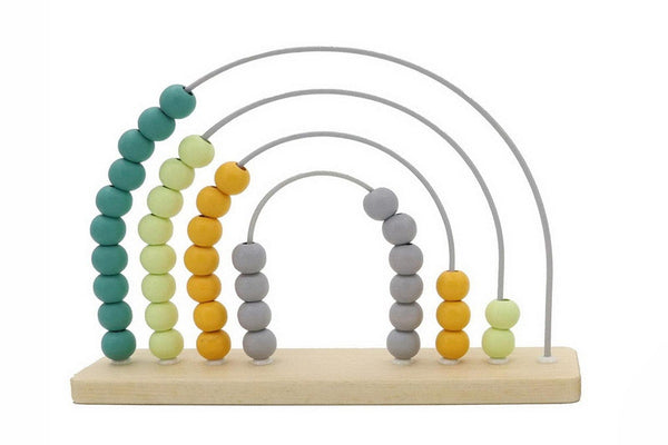 Kaper Kidz Calm & Breezy Rainbow Abacus Olive Children's Kids Play Toy 18m +