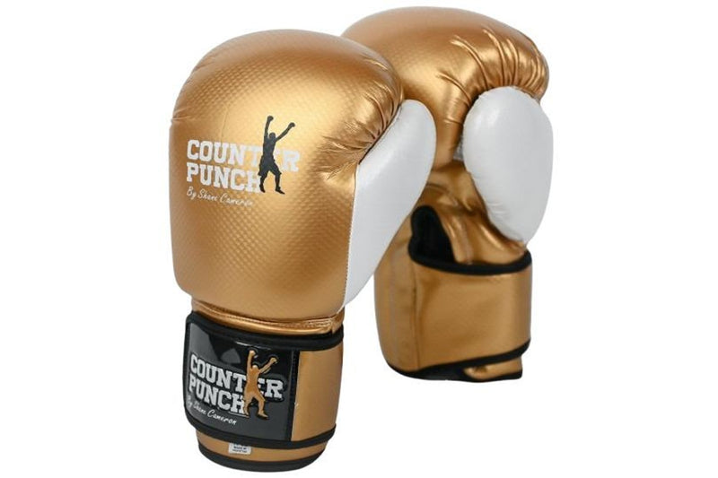 Counterpunch Synthetic Leather Boxing Gloves - Gold - 16oz